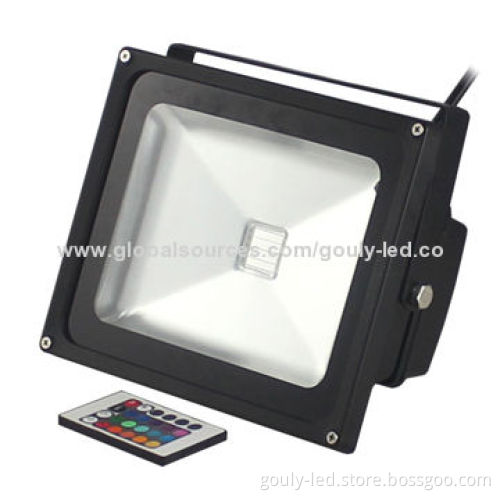 Waterproof 50W Projector, White/Silver/Black Shell, 12/24V DC/85-265V AC, Available in White and RGB